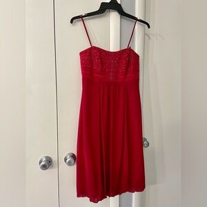 David’s Bridal Red bridesmaid sleeveless dress size 2